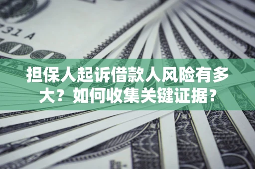 济南担保人起诉借款人风险有多大？如何收集关键证据？