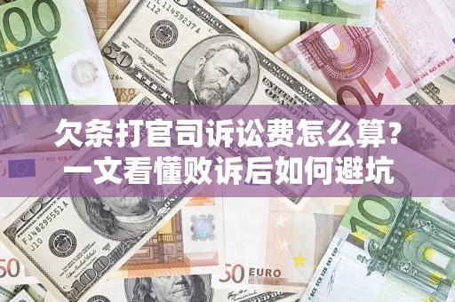 济南欠条打官司诉讼费怎么算？一文看懂败诉后如何避坑