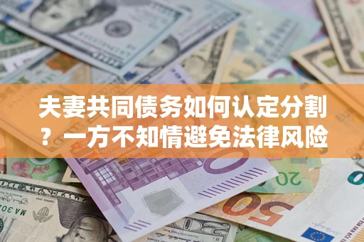 济南夫妻共同债务如何认定分割？一方不知情避免法律风险必看！